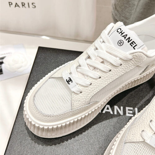 High Quality Luxury Chanel New Grid Fabric Casual Shoes – Style 54950 product detail