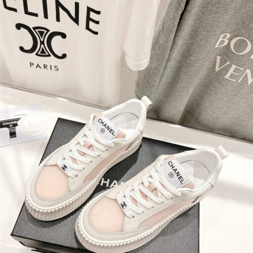 High Quality Luxury Chanel New Grid Fabric Casual Shoes
