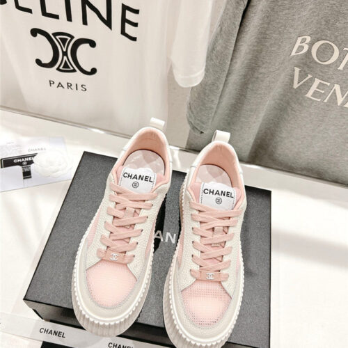 High Quality Luxury Chanel New Grid Fabric Casual Shoes – Style 12006 product detail