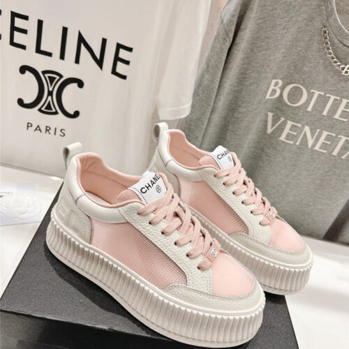 High Quality Luxury Chanel New Grid Fabric Casual Shoes – Style 12006 product detail