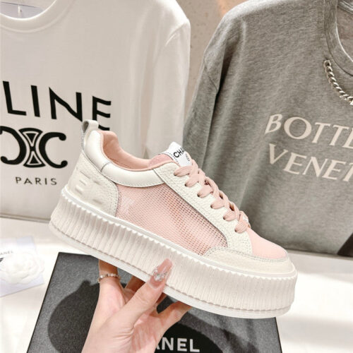 High Quality Luxury Chanel New Grid Fabric Casual Shoes – Style 12006 product detail
