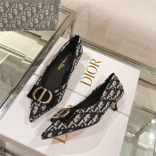 High Quality Luxury Dior Early Spring New Cat Heel Shoes – Style 10374 product detail