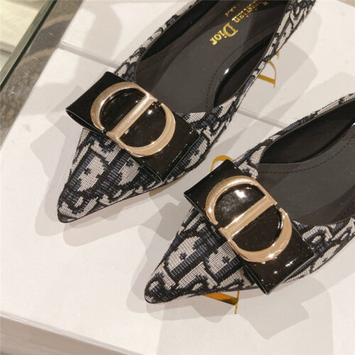 High Quality Luxury Dior Early Spring New Cat Heel Shoes – Style 10374 product detail