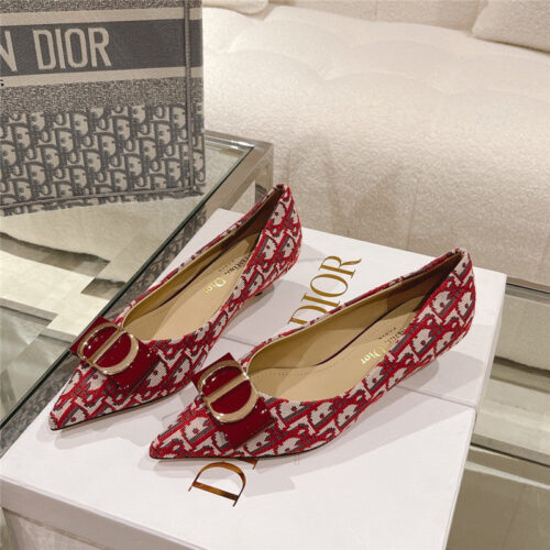 High Quality Luxury Dior Early Spring New Cat Heel Shoes – Style 06982