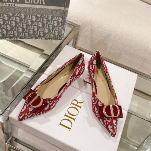 High Quality Luxury Dior Early Spring New Cat Heel Shoes – Style 06982 product detail