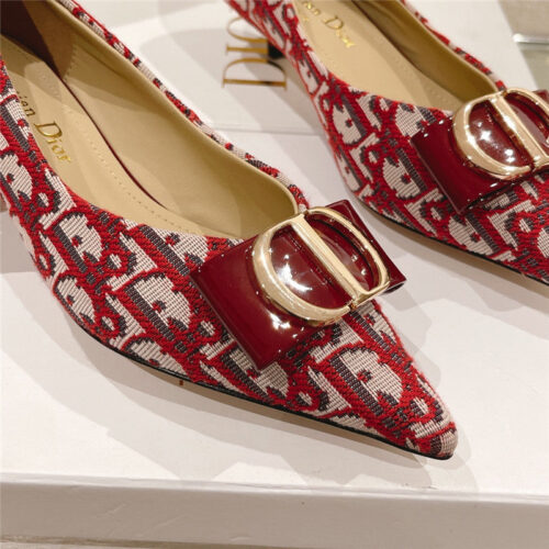 High Quality Luxury Dior Early Spring New Cat Heel Shoes – Style 06982 product detail