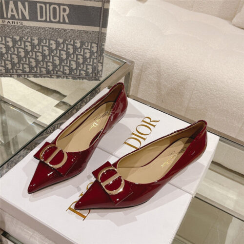 High Quality Luxury Dior Early Spring New Cat Heel Shoes – Style 01894