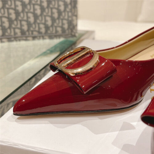 High Quality Luxury Dior Early Spring New Cat Heel Shoes – Style 01894 product detail
