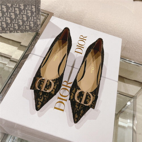 High Quality Luxury Dior Early Spring New Cat Heel Shoes – Style 29574 product detail