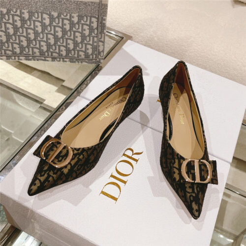 High Quality Luxury Dior Early Spring New Cat Heel Shoes – Style 29574 product detail