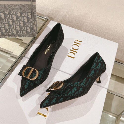 High Quality Luxury Dior Early Spring New Cat Heel Shoes – Style 93414