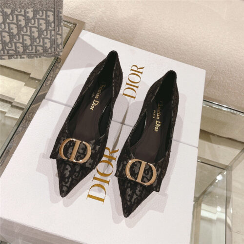 High Quality Luxury Dior Early Spring New Cat Heel Shoes product detail