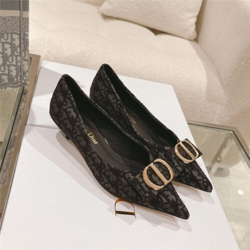 High Quality Luxury Dior Early Spring New Cat Heel Shoes alternate view