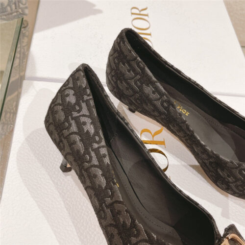 High Quality Luxury Dior Early Spring New Cat Heel Shoes product detail