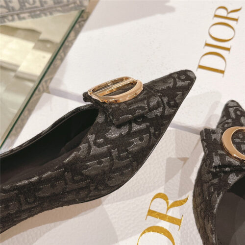 High Quality Luxury Dior Early Spring New Cat Heel Shoes product detail