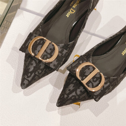High Quality Luxury Dior Early Spring New Cat Heel Shoes product detail
