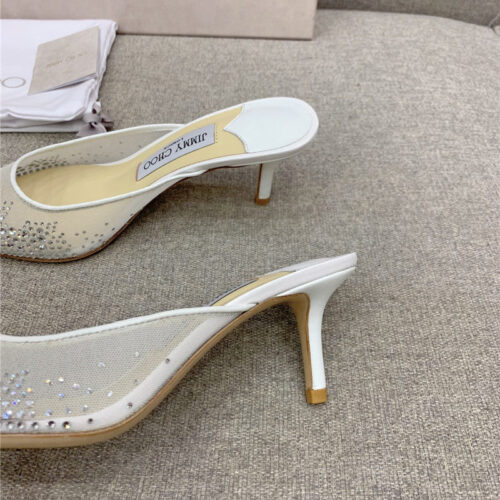 High Quality Luxury Jimmy Choo New Rhinestone Mesh Fairy Shoes Wedding Shoes product detail