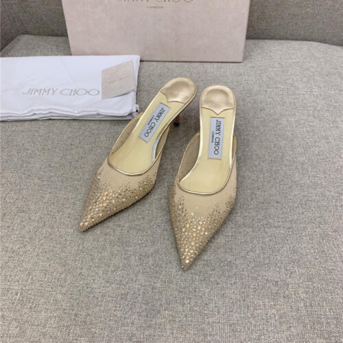 High Quality Luxury Jimmy Choo New Rhinestone Mesh Fairy Shoes Wedding Shoes – Style 76983 alternate view
