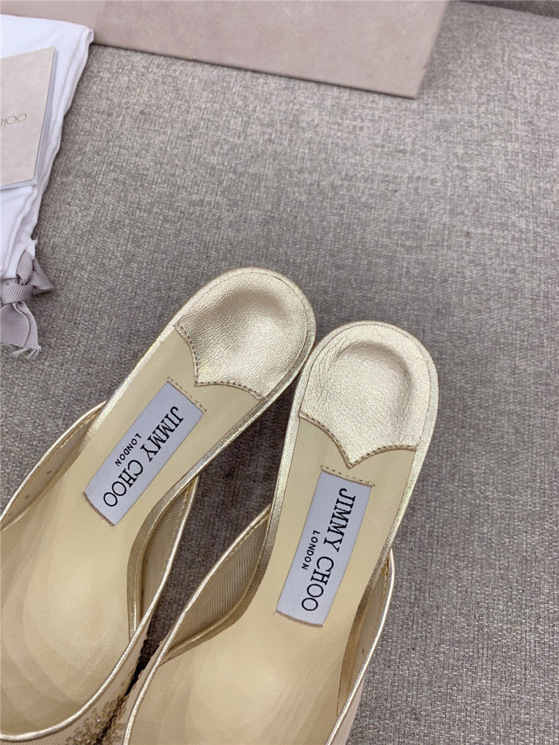 High Quality Luxury Jimmy Choo New Rhinestone Mesh Fairy Shoes Wedding Shoes – Style 76983 product detail