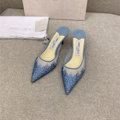 High Quality Luxury Jimmy Choo New Rhinestone Mesh Fairy Shoes Wedding Shoes – Style 08055 alternate view