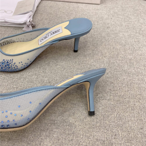 High Quality Luxury Jimmy Choo New Rhinestone Mesh Fairy Shoes Wedding Shoes – Style 08055 product detail