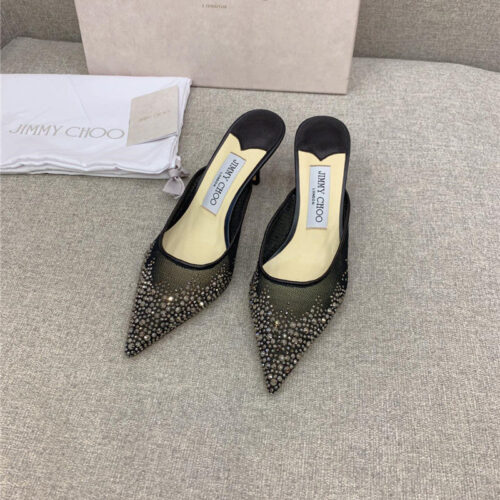 High Quality Luxury Jimmy Choo New Rhinestone Mesh Fairy Shoes Wedding Shoes – Style 39127 alternate view