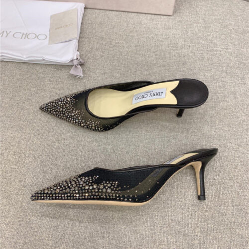 High Quality Luxury Jimmy Choo New Rhinestone Mesh Fairy Shoes Wedding Shoes – Style 39127 product detail