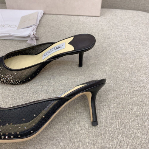 High Quality Luxury Jimmy Choo New Rhinestone Mesh Fairy Shoes Wedding Shoes – Style 39127 product detail