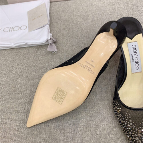 High Quality Luxury Jimmy Choo New Rhinestone Mesh Fairy Shoes Wedding Shoes – Style 39127 product detail