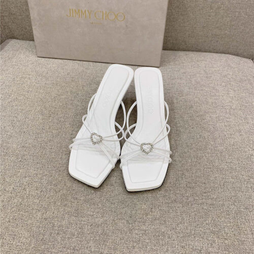 High Quality Luxury Jimmy Choo Heeled Slides alternate view