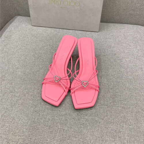 High Quality Luxury Jimmy Choo Heeled Slides – Style 05623 alternate view