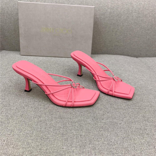 High Quality Luxury Jimmy Choo Heeled Slides – Style 05623