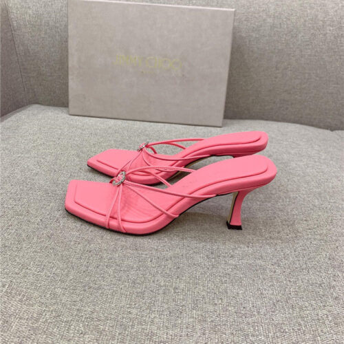 High Quality Luxury Jimmy Choo Heeled Slides – Style 05623 product detail