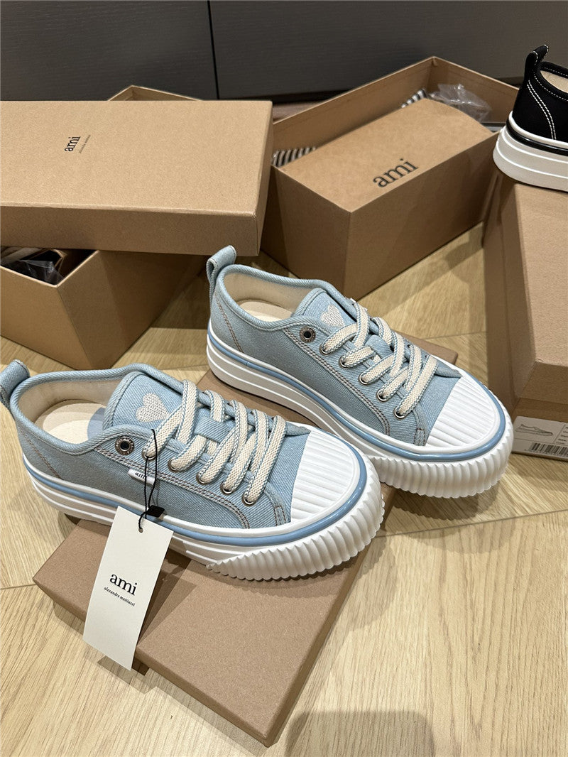 High Quality Luxury Amina Muaddi Denim Loafers – Style 24675 product detail