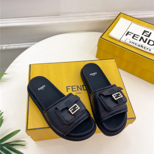 High Quality Luxury Fendi Pocket Casual Slippers – Style 29043