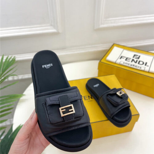 High Quality Luxury Fendi Pocket Casual Slippers – Style 29043 alternate view