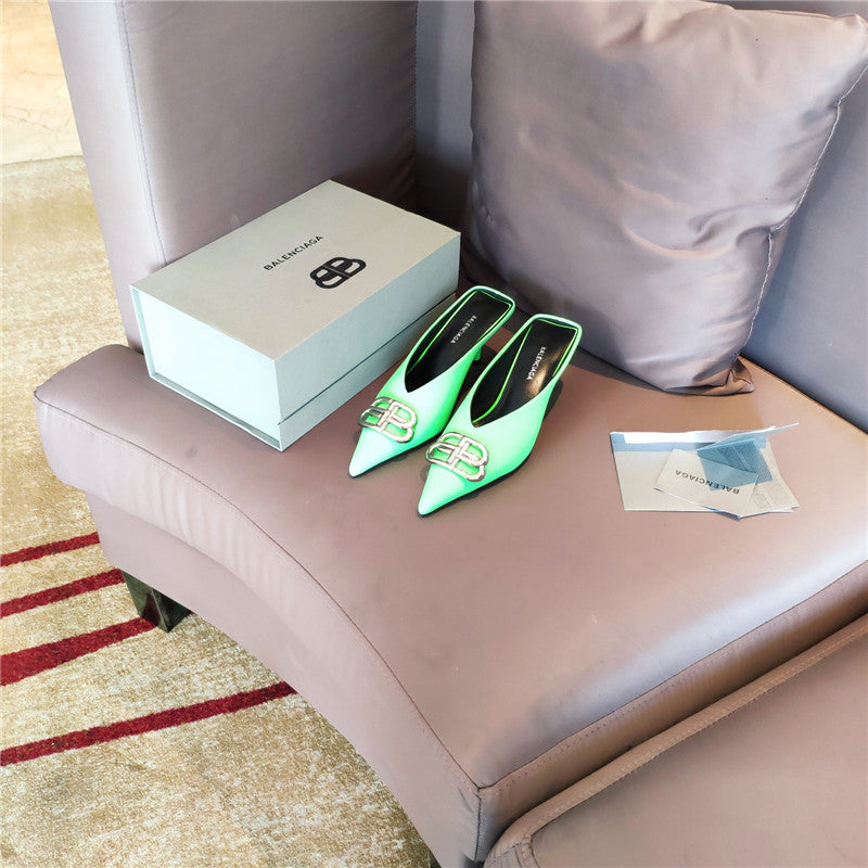 High Quality Luxury Balenciaga New Double B Buckle Muller Slippers product detail