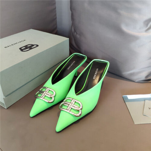 High Quality Luxury Balenciaga New Double B Buckle Muller Slippers