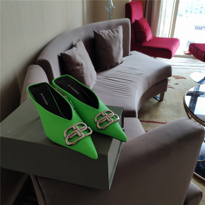 High Quality Luxury Balenciaga New Double B Buckle Muller Slippers product detail
