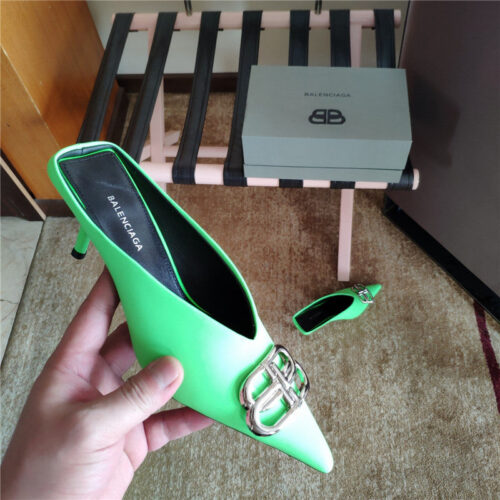 High Quality Luxury Balenciaga New Double B Buckle Muller Slippers alternate view