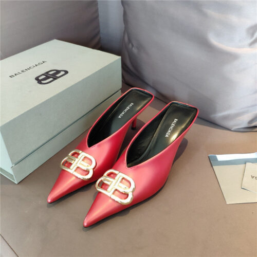 High Quality Luxury Balenciaga New Double B Buckle Muller Slippers – Style 85155 product detail