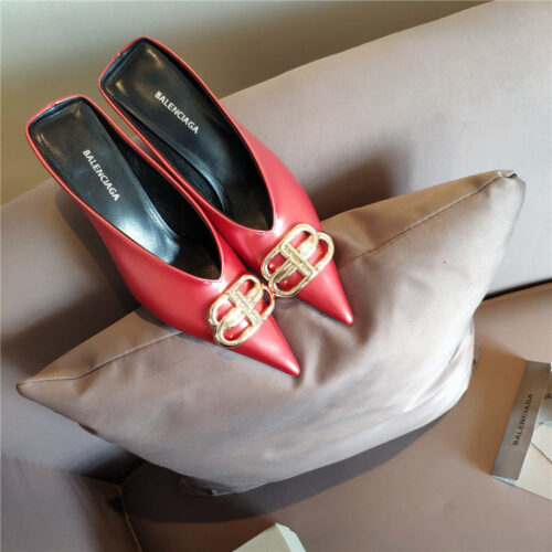 High Quality Luxury Balenciaga New Double B Buckle Muller Slippers – Style 85155 product detail