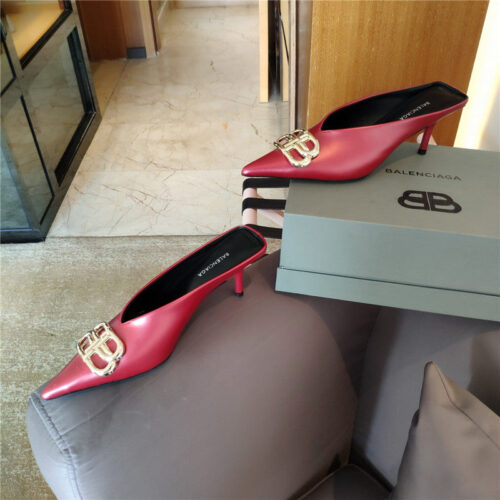 High Quality Luxury Balenciaga New Double B Buckle Muller Slippers – Style 85155 product detail