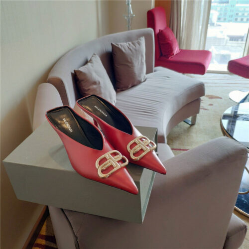 High Quality Luxury Balenciaga New Double B Buckle Muller Slippers – Style 85155 product detail