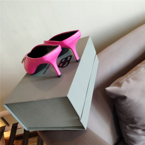 High Quality Luxury Balenciaga New Double B Buckle Muller Slippers – Style 48995 product detail