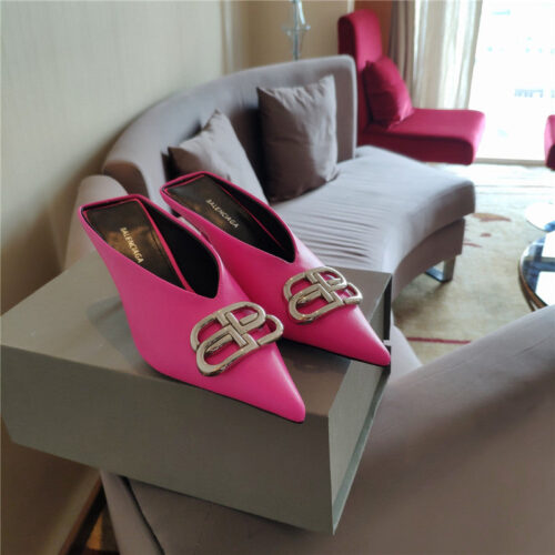 High Quality Luxury Balenciaga New Double B Buckle Muller Slippers – Style 48995 product detail