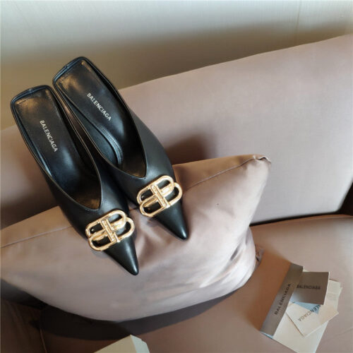 High Quality Luxury Balenciaga New Double B Buckle Muller Slippers – Style 80067 product detail