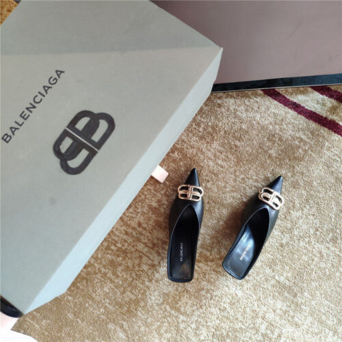 High Quality Luxury Balenciaga New Double B Buckle Muller Slippers – Style 80067 product detail