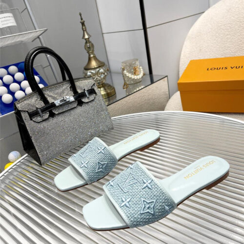 High Quality Luxury Louis Vuitton Catwalk Flat Slippers – Style 08035