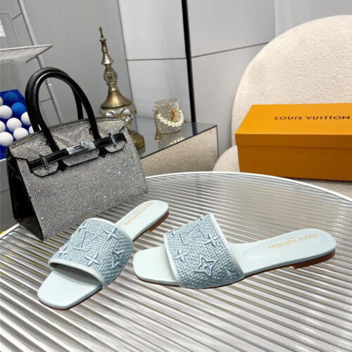 High Quality Luxury Louis Vuitton Catwalk Flat Slippers – Style 08035 alternate view